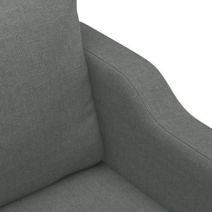 4Dílná Sedací Souprava S Polštáři Tmavě Šedá Textil