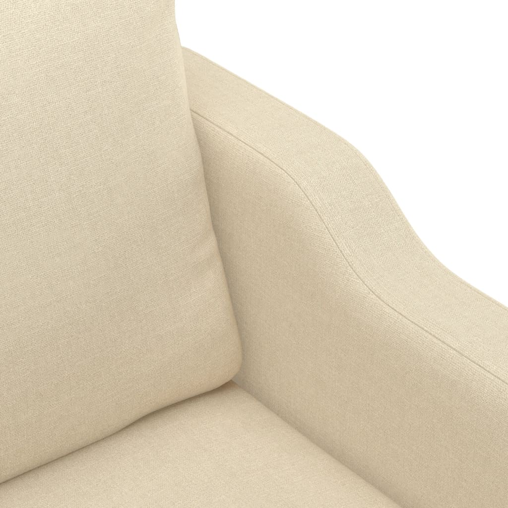 4Dílná Sedací Souprava S Polštáři Krémová Textil