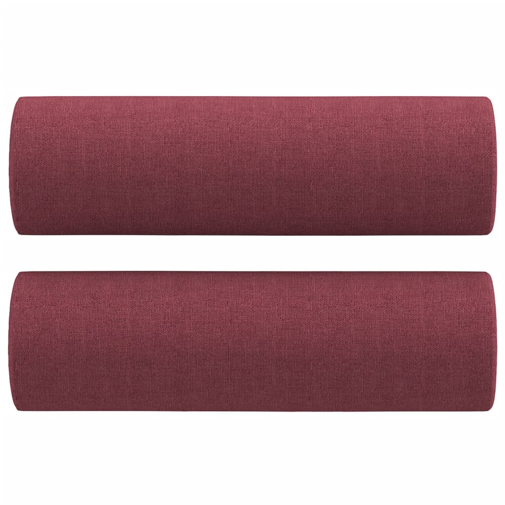 4Dílná Sedací Souprava S Polštáři Vínová Textil