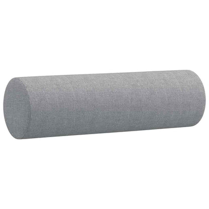 3Dílná Sedací Souprava S Polštáři Světle Šedá Textil
