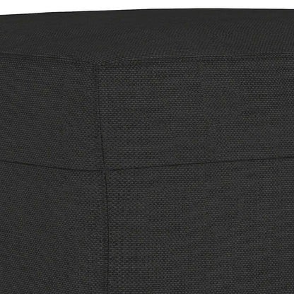 3Dílná Sedací Souprava S Polštáři Černá Textil