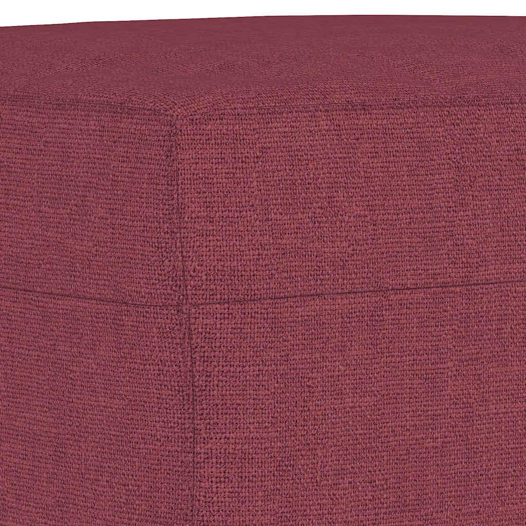 3Dílná Sedací Souprava S Polštáři Vínová Textil