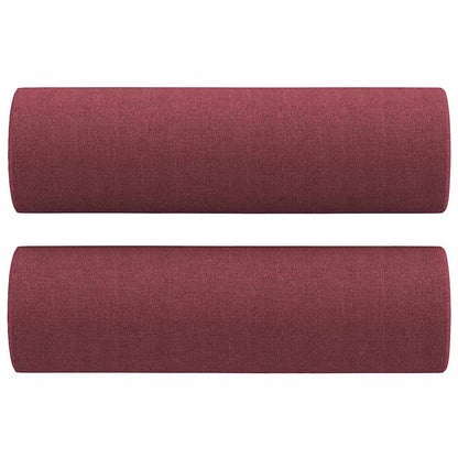 3Dílná Sedací Souprava S Polštáři Vínová Textil
