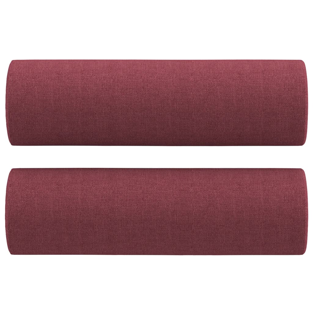 3Dílná Sedací Souprava S Polštáři Vínová Textil