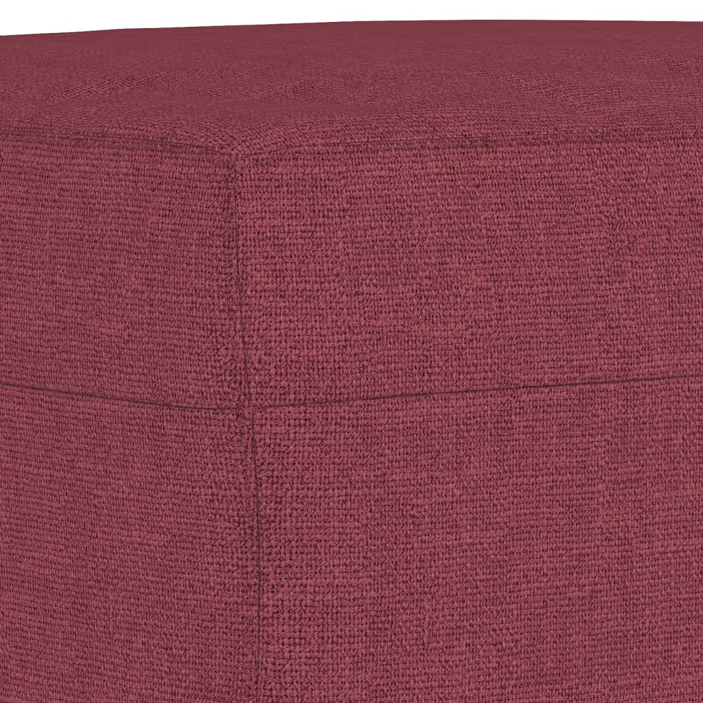 3Dílná Sedací Souprava S Polštáři Vínová Textil