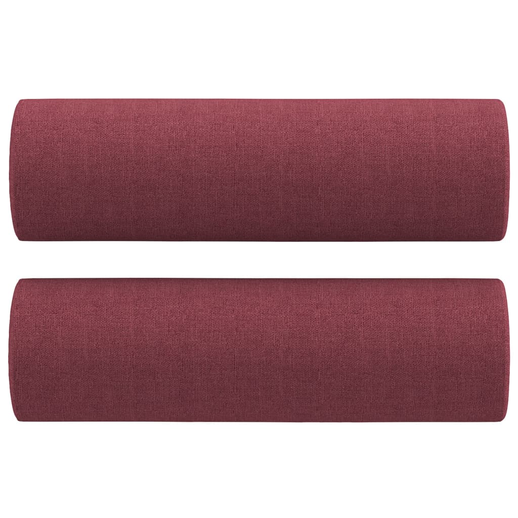 3Dílná Sedací Souprava S Polštáři Vínová Textil