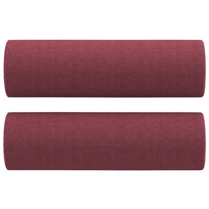 3Dílná Sedací Souprava S Polštáři Vínová Textil