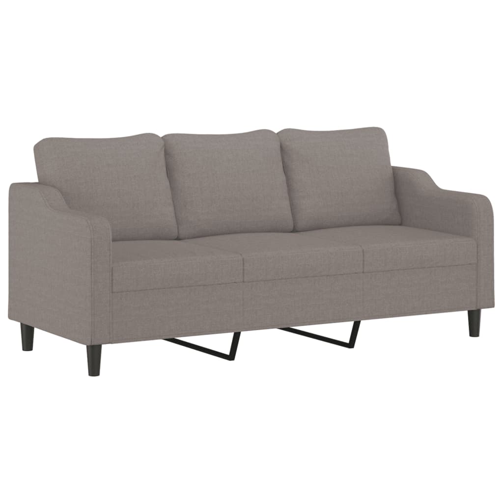3Dílná Sedací Souprava S Polštáři Taupe Textil
