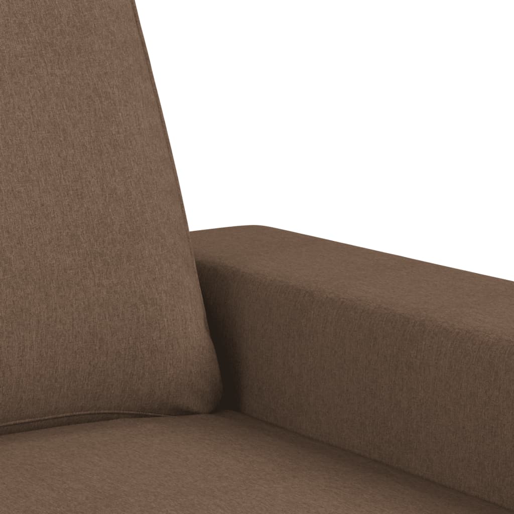 4Dílná Sedací Souprava Hnědá Textil