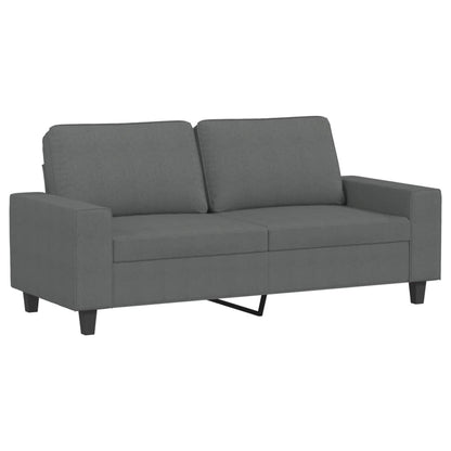 3Dílná Sedací Souprava Tmavě Šedá Textil