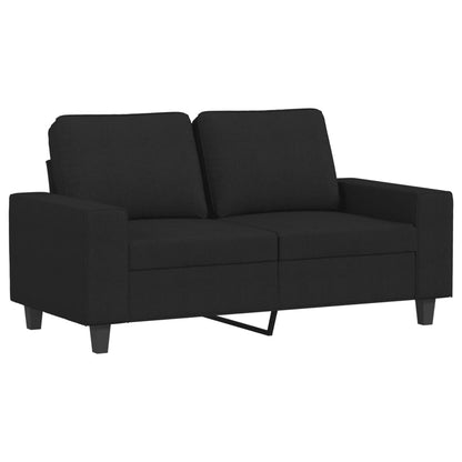 3Dílná Sedací Souprava Černá Textil