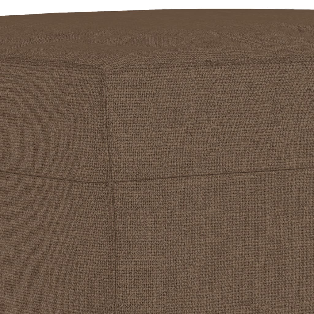 3Dílná Sedací Souprava Hnědá Textil
