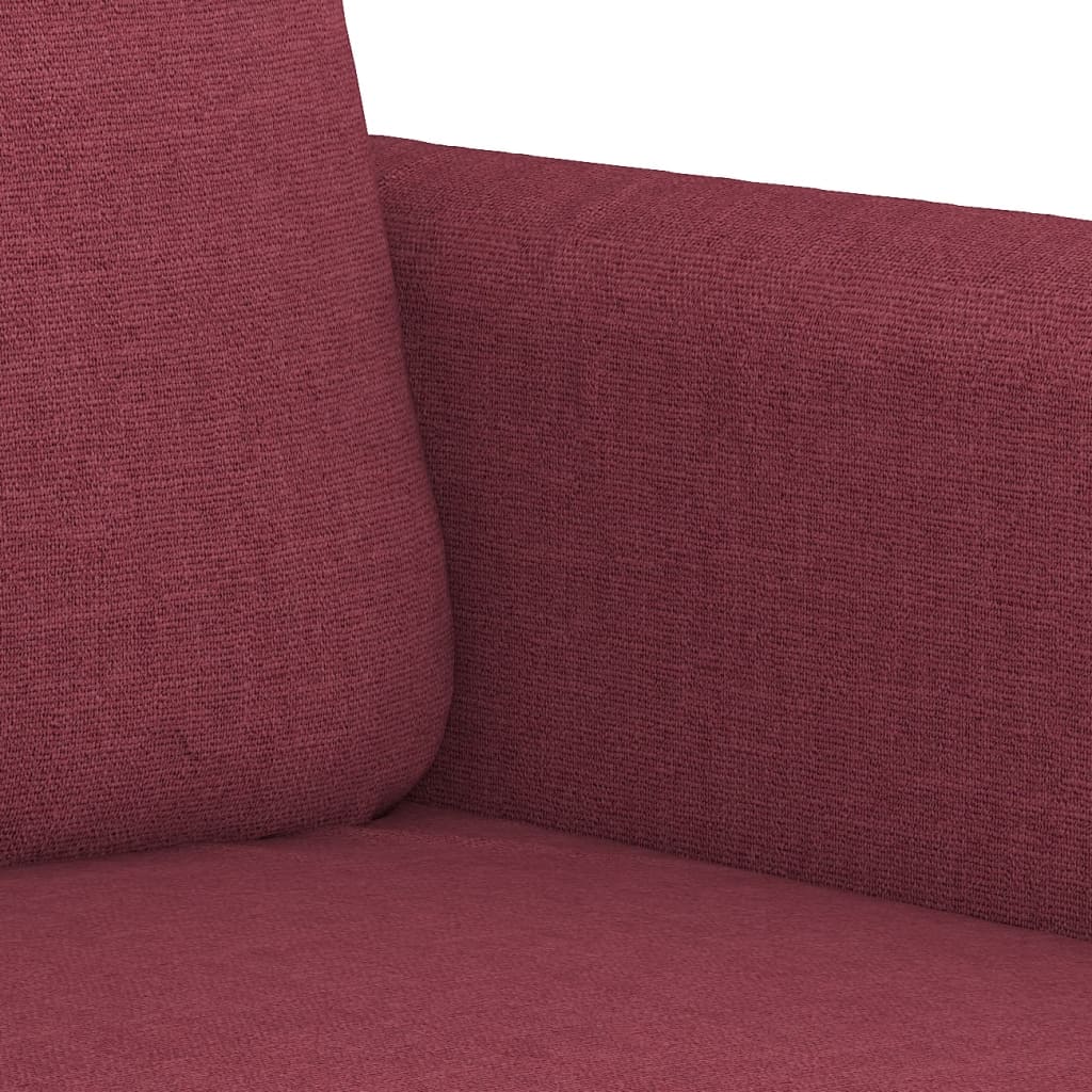 3Dílná Sedací Souprava S Poduškami Vínová Textil