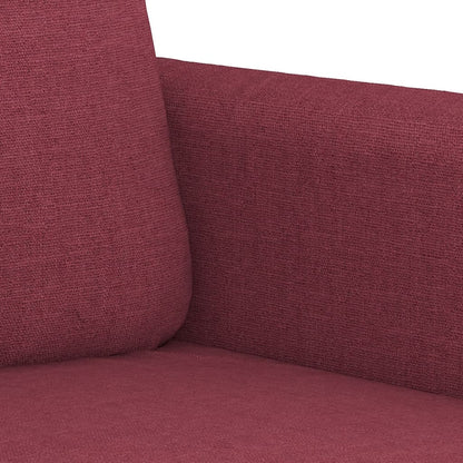 3Dílná Sedací Souprava S Poduškami Vínová Textil