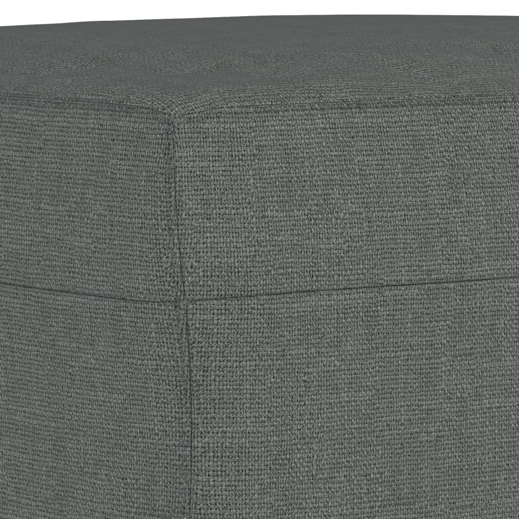 3Dílná Sedací Souprava S Poduškami Tmavě Šedá Textil