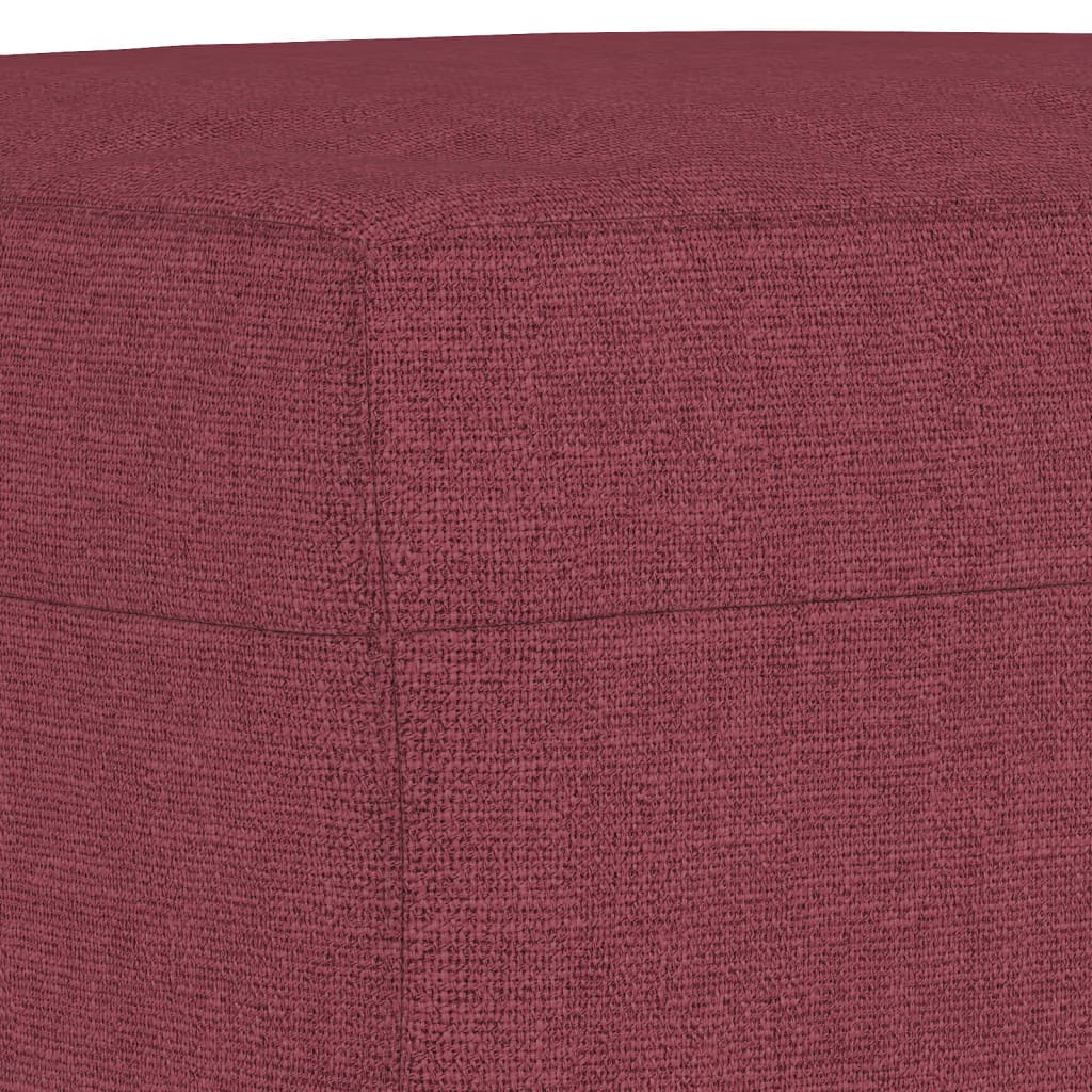 3Dílná Sedací Souprava S Poduškami Vínová Textil