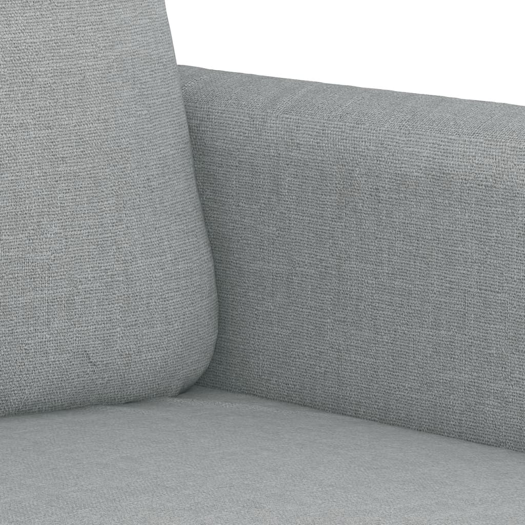 2Dílná Sedací Souprava S Polštáři Světle Šedá Textil