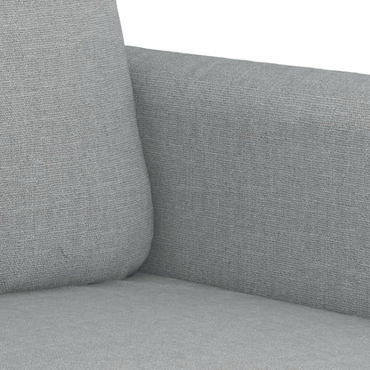 2Dílná Sedací Souprava S Polštáři Světle Šedá Textil