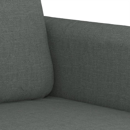 2Dílná Sedací Souprava S Polštáři Tmavě Šedá Textil