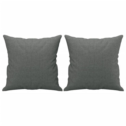 2Dílná Sedací Souprava S Polštáři Tmavě Šedá Textil