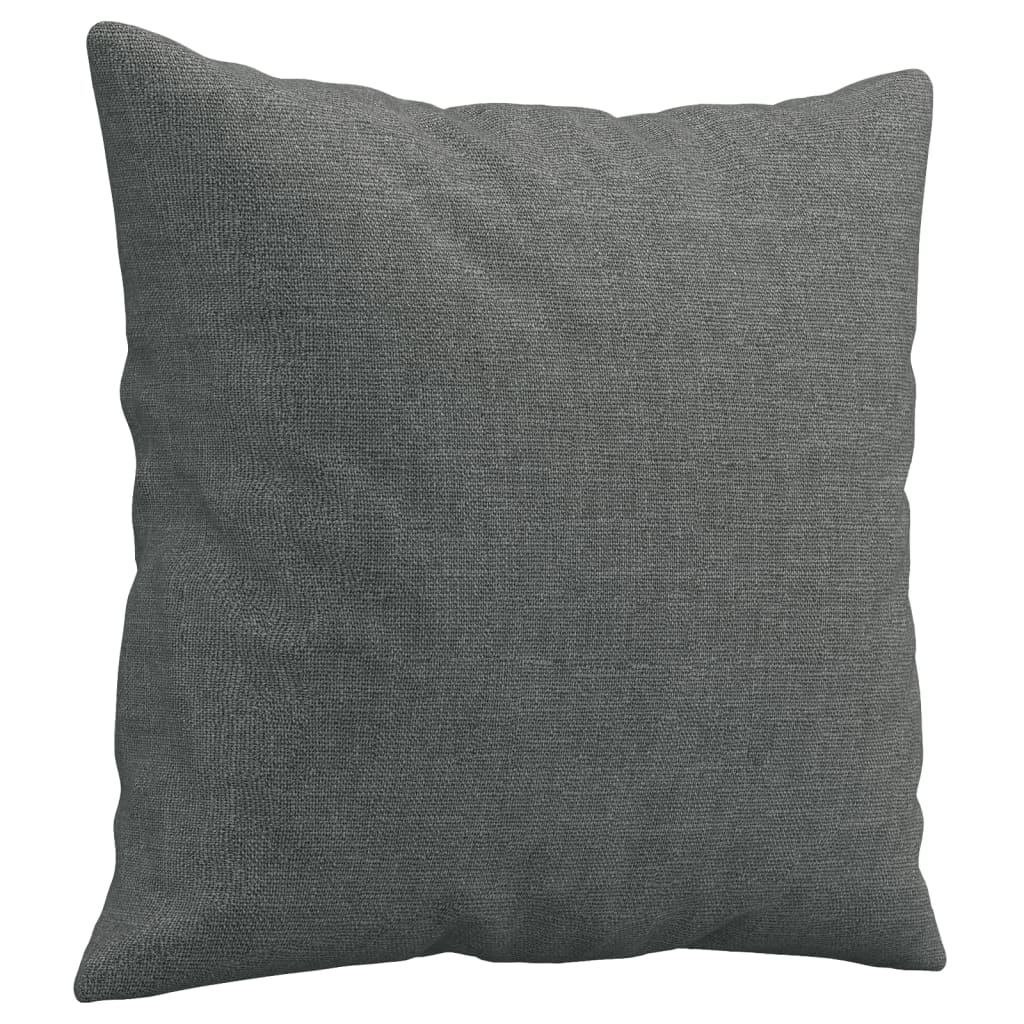 2Dílná Sedací Souprava S Polštáři Tmavě Šedá Textil