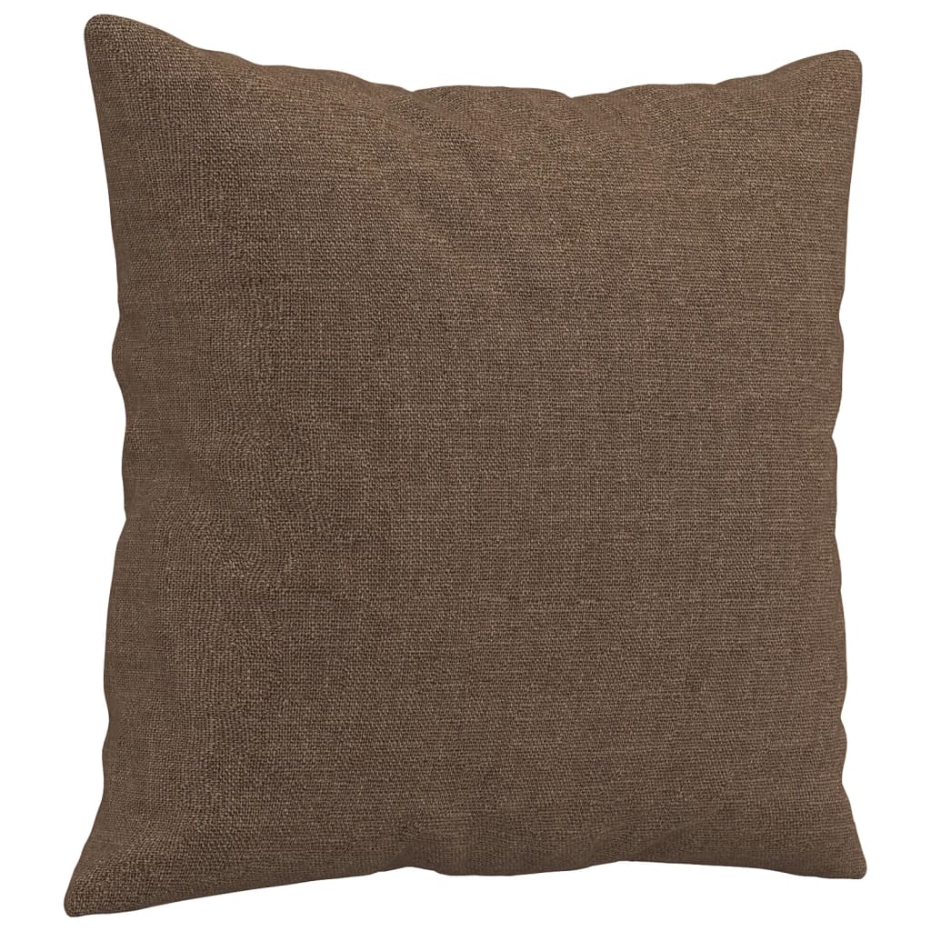 2Dílná Sedací Souprava S Polštáři Hnědá Textil
