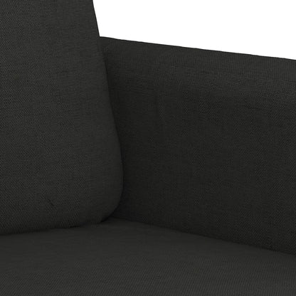 2Dílná Sedací Souprava S Polštáři Černá Textil