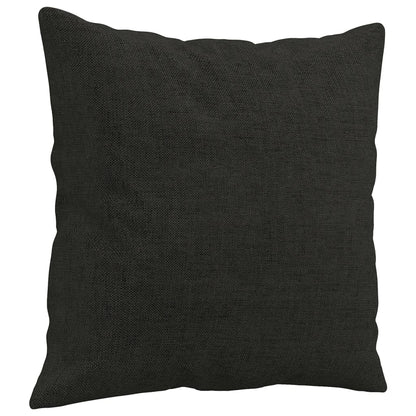 2Dílná Sedací Souprava S Polštáři Černá Textil