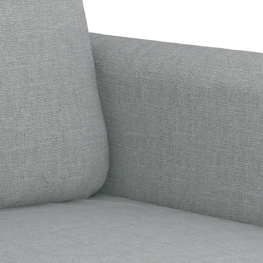 3Dílná Sedací Souprava S Polštáři Světle Šedá Textil