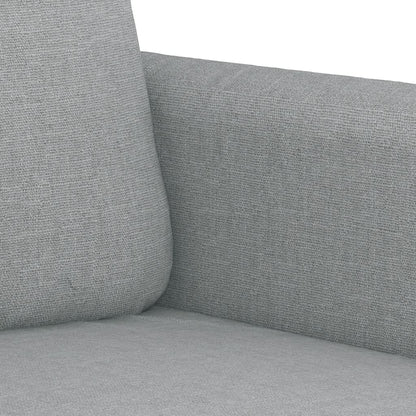 3Dílná Sedací Souprava S Polštáři Světle Šedá Textil