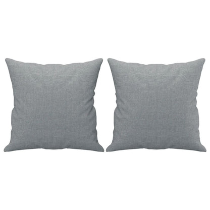 3Dílná Sedací Souprava S Polštáři Světle Šedá Textil