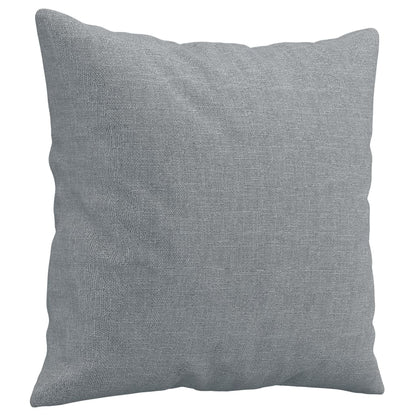 3Dílná Sedací Souprava S Polštáři Světle Šedá Textil
