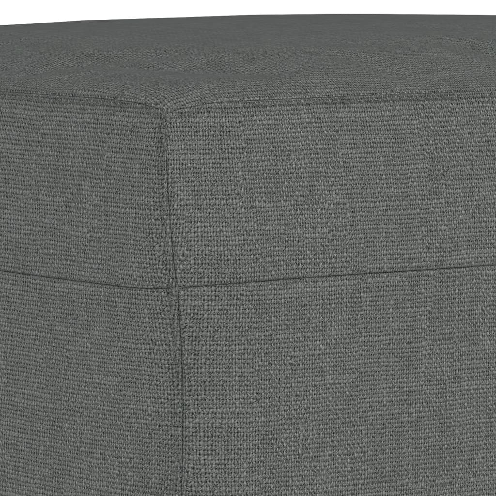 3Dílná Sedací Souprava S Polštáři Tmavě Šedá Textil