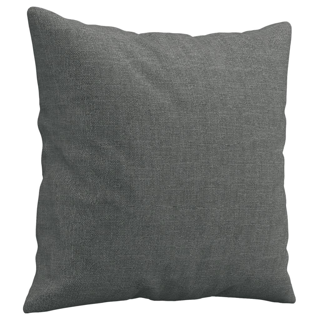 3Dílná Sedací Souprava S Polštáři Tmavě Šedá Textil