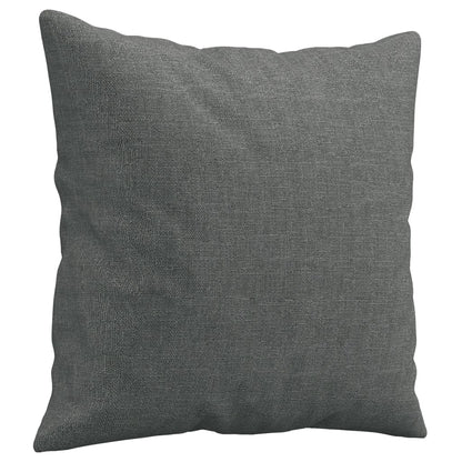 3Dílná Sedací Souprava S Polštáři Tmavě Šedá Textil