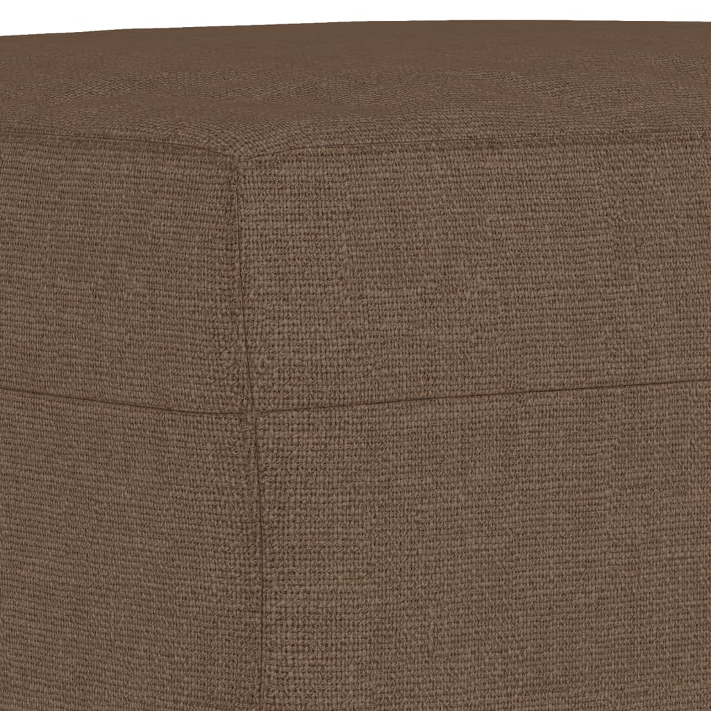 3Dílná Sedací Souprava S Polštáři Hnědá Textil
