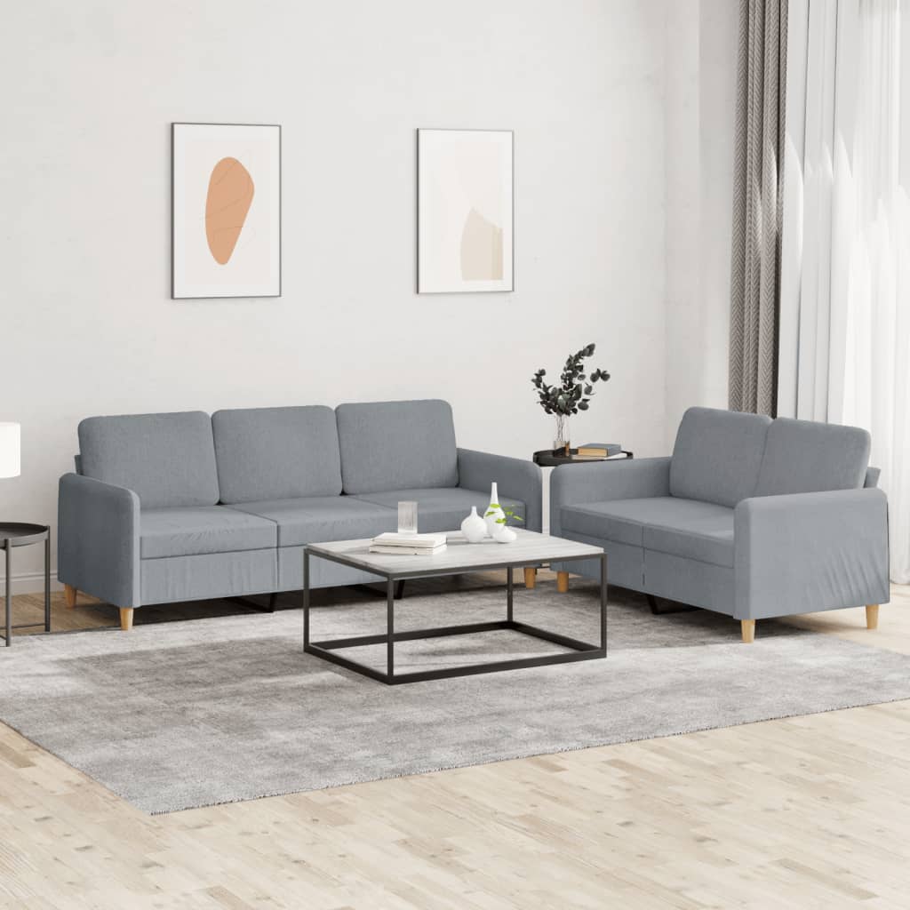 2Dílná Sedací Souprava S Poduškami Textil