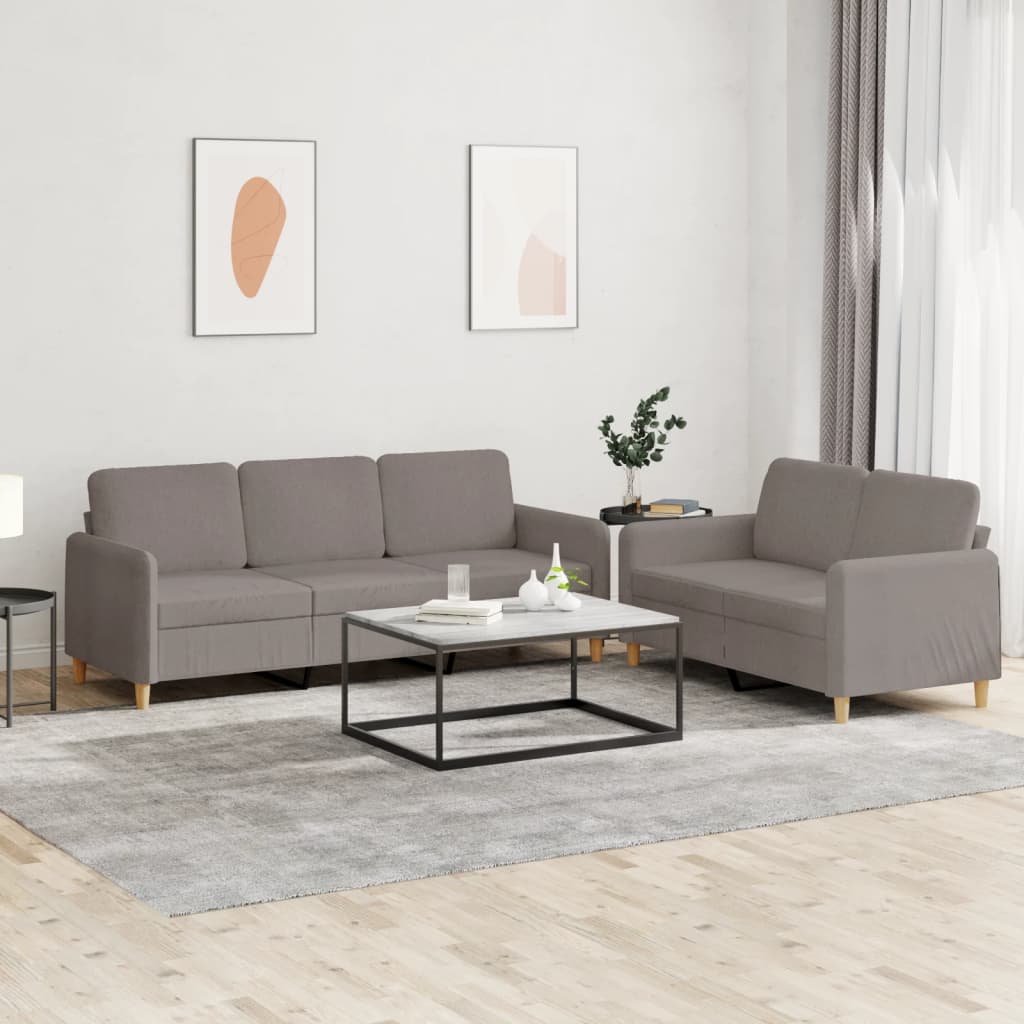 2Dílná Sedací Souprava S Poduškami Textil