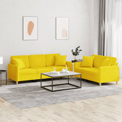 2Dílná Sedací Souprava S Poduškami Textil