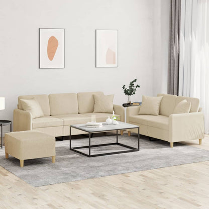 2Dílná Sedací Souprava S Poduškami Textil