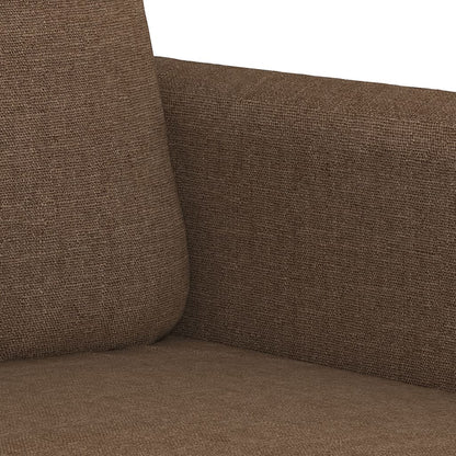 3Dílná Sedací Souprava S Polštáři Hnědá Textil