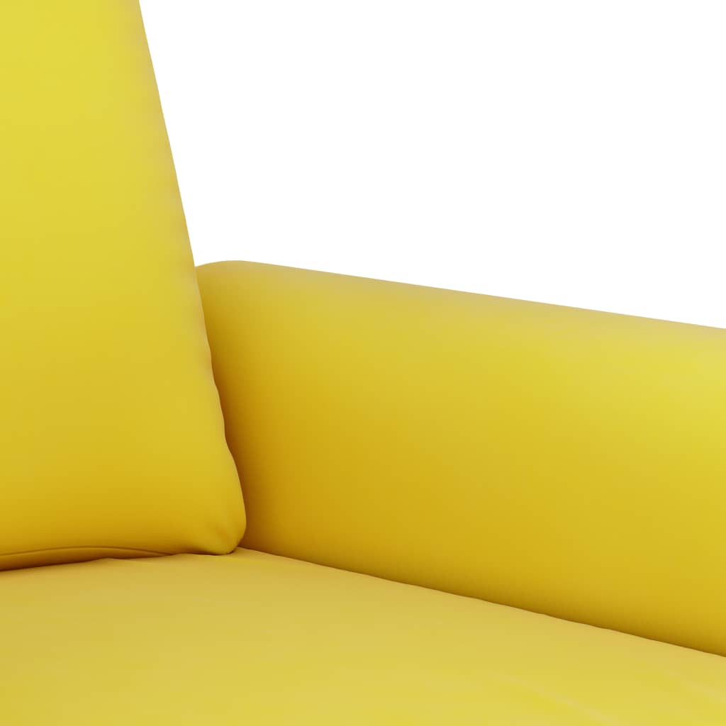 2Dílná Sedací Souprava S Polštáři Žlutá Samet