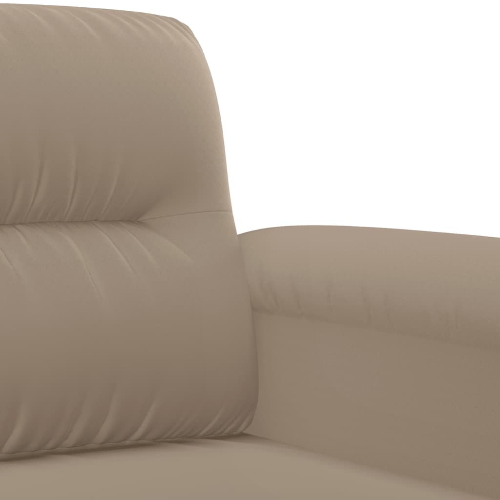 2Dílná Sedací Souprava S Polštáři Taupe Tkanina Z Mikrovlákna