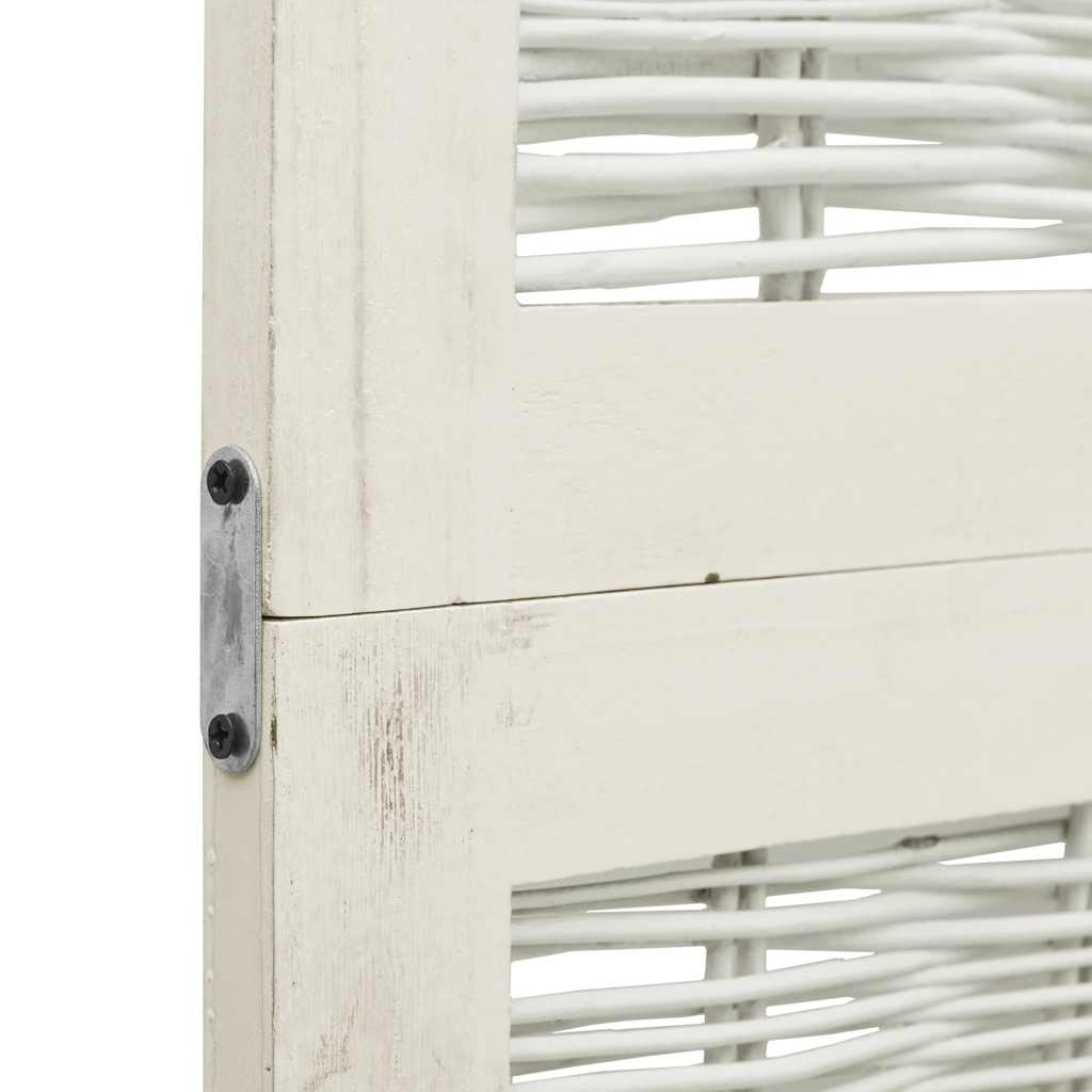 Paraván 5Dílný Bílý Masivní Dřevo Pavlovnie