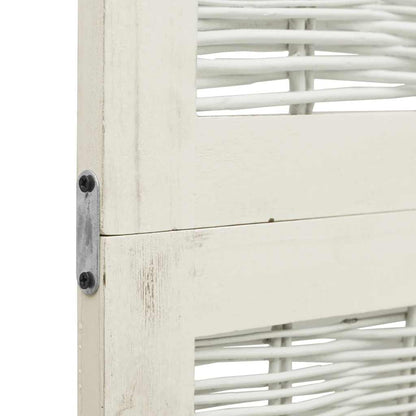 Paraván 6Dílný Bílý Masivní Dřevo Pavlovnie