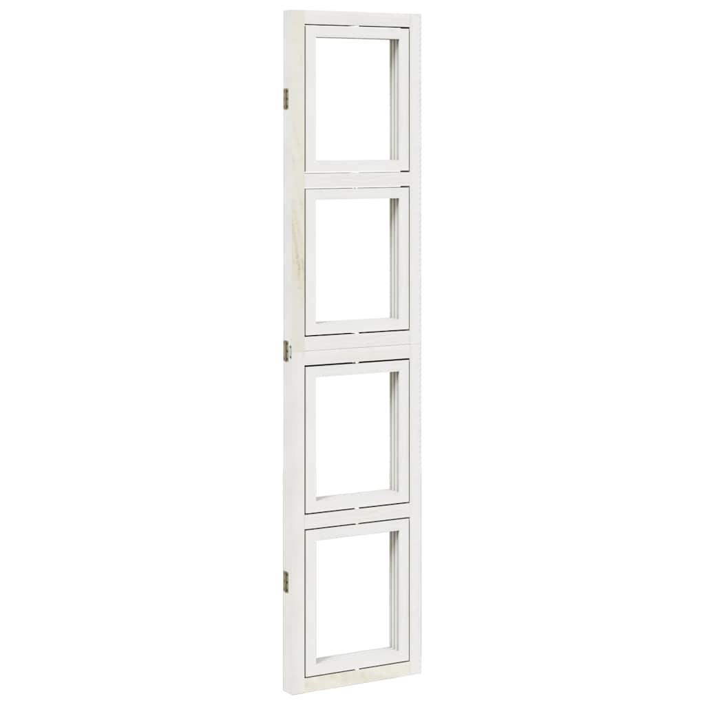 Paraván 3Dílný Bílý Masivní Dřevo Pavlovnie