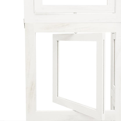 Paraván 3Dílný Bílý Masivní Dřevo Pavlovnie