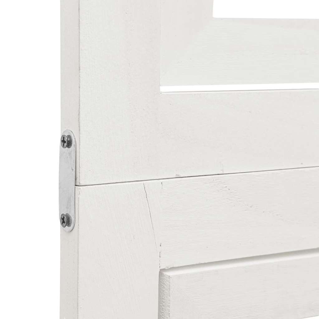 Paraván 3Dílný Bílý Masivní Dřevo Pavlovnie