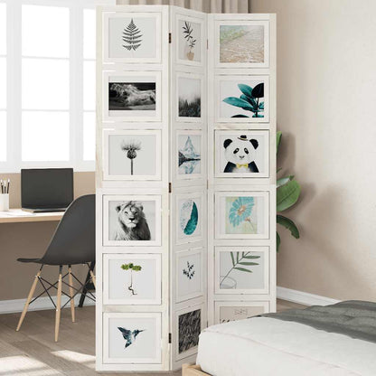 Paraván 3Dílný Bílý Masivní Dřevo Pavlovnie