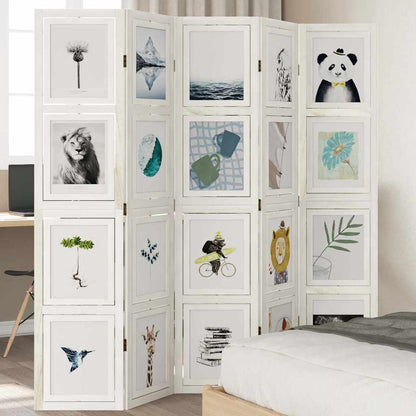 Paraván 3Dílný Bílý Masivní Dřevo Pavlovnie